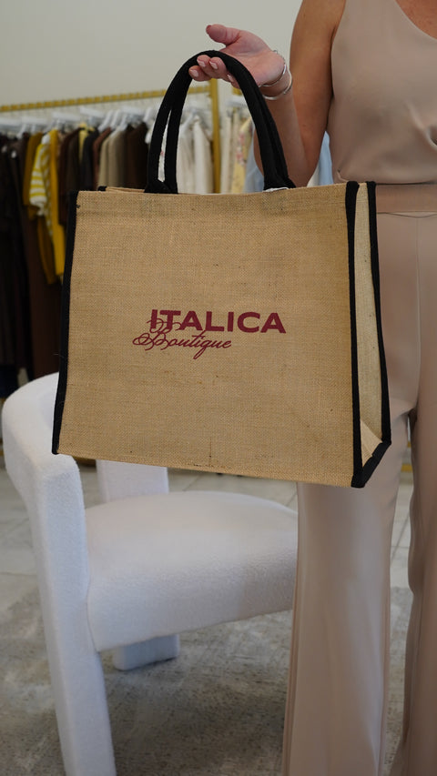 ITALICA Logo Canvas Tote Bag — ITALICA Boutique Sarasota