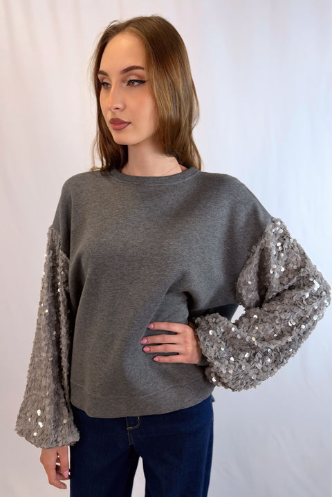Jacket with sequin sleeves — ITALICA boutique