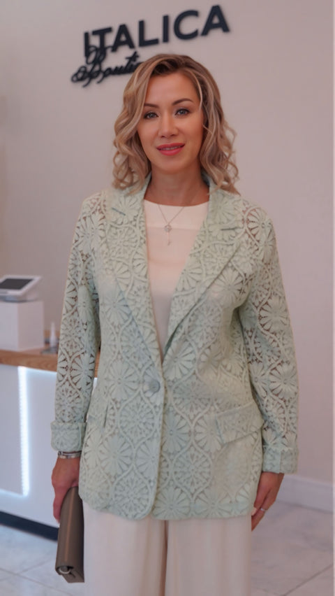 Elegant summer jacket mint — ITALICA Boutique Sarasota