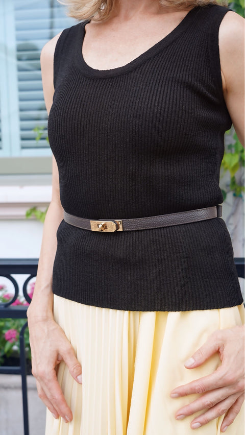 Adjustable Italian Leather Belt