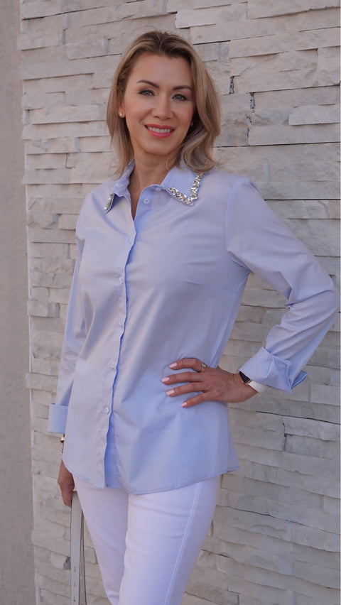 Shirt with rhinestones — ITALICA boutique